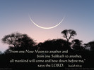 'From one New Moon to another and from one Sabbath to another, all mankind will come and bow down before me,' says the LORD. Isaiah 66:23